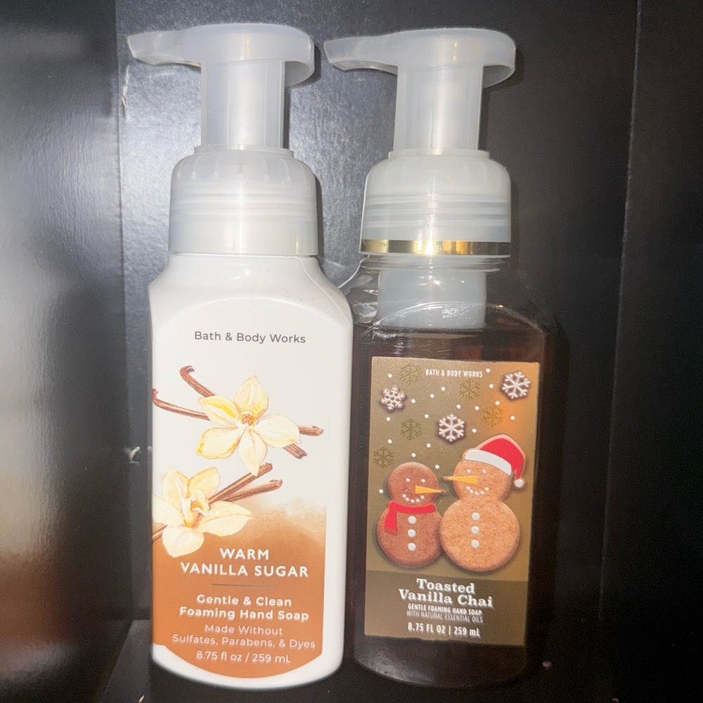 Bath & Body Works Warm Vanilla Sugar X Toasted Vanilla Chai Foaming Hand Soaps